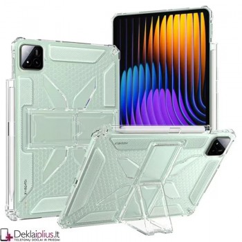 Skaidrus smūgiams atsparus dėklas su rašiklio dėklu (Xiaomi Pad 7/Pad 7 Pro/Pad 8/Pad 8 Pro)